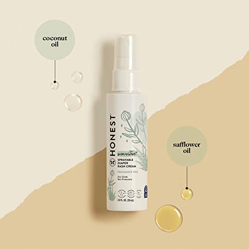 The Honest Company Baby Diaper Rash Cream Spray | Moisturizing + Calming Zinc Oxide | Hypoallergenic, Dermatologist Tested, Cruelty Free | 2 fl oz - Image 7