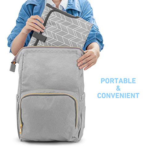 Portable Changing Pad for Baby|Travel Baby Changing Pads for Moms, Dads|Waterproof Portable Changing Mat with Built-in Pillow|Excellent Baby Shower/Registry Gifts - Image 4