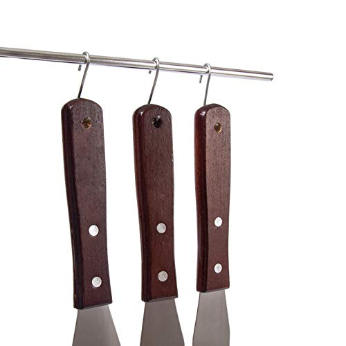 LEGERM Straight Icing Spatula Stainless Steel Baking Set of 6, 8" & 10" Wooden Handle Cake Decorating Frosting Spatulas - Image 4