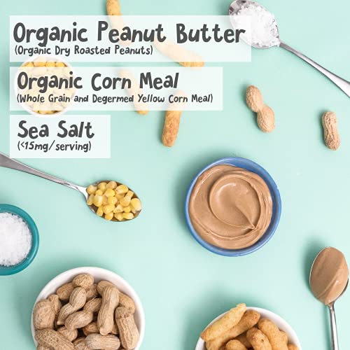 Puffworks Baby Organic Peanut Butter Puffs, Perfect for Early Peanut Introduction for Allergy Prevention, Plant-Based Protein, USDA Organic, Gluten-Free, Vegan, Non-GMO, Kosher, 0.5 Ounce (Pack of 12) - Image 4