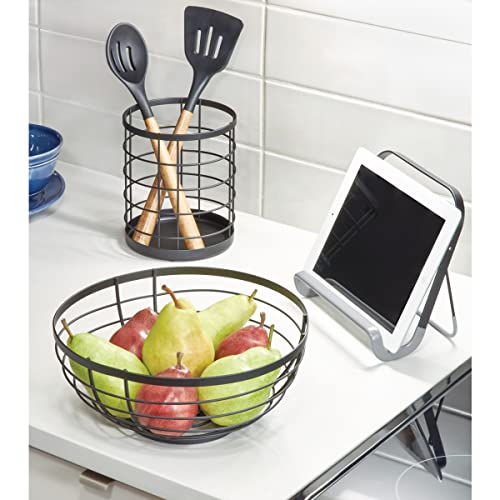 iDesign Wire Utensil Holder for Kitchen Counter, The Austin Collection - 6" x 6" x 7", Matte Black - Image 2